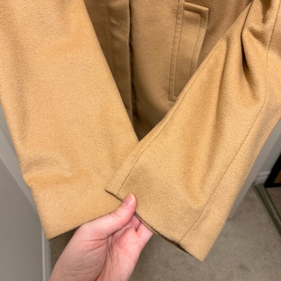 Max and Co Camel Duffle Style Zip Wool Coat - Picture 7 of 7